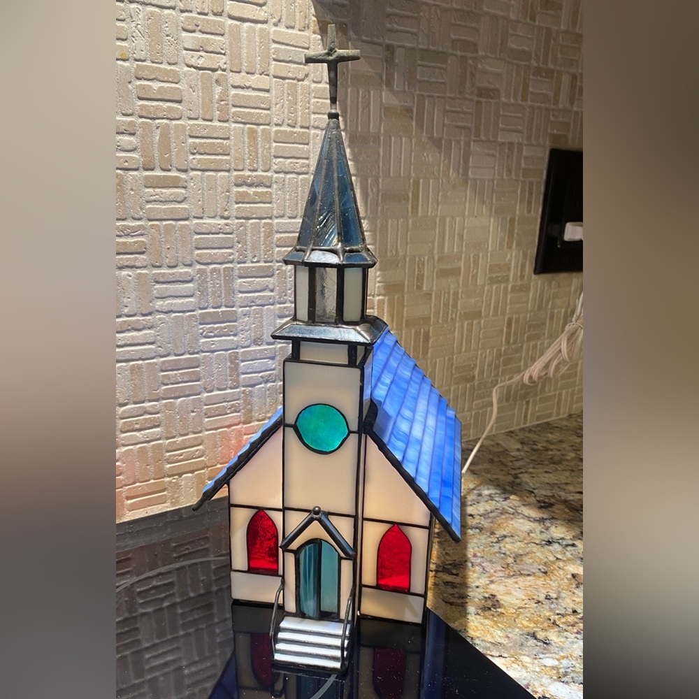 Forma Vitrum Light Up Cathedral original vintage stained glass
